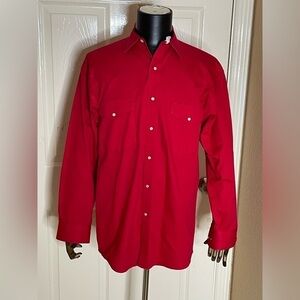 CODY JAMES CORE MEN'S SOLID MAROON TWILL LONG SLEEVE WESTERN SHIRT Medium‌‌‌‌